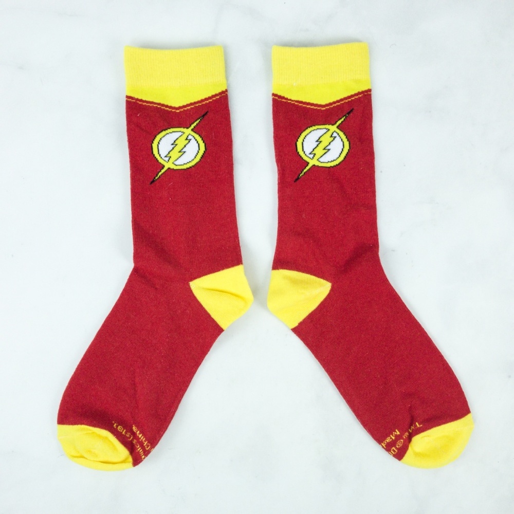 DC Comics CultureFly FLASH SPEED FORCE SOCKS Crew